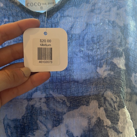 Blue floral tiered dress - Picture 4 of 5